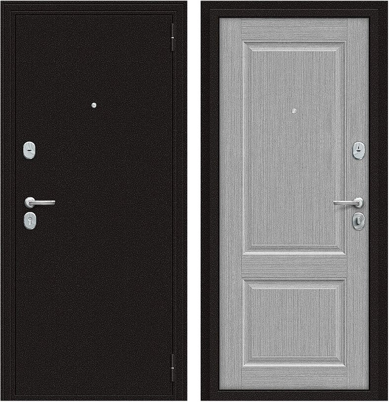 Дверь Браво Optim X-2 6 см Антик Медный/Серый клен DIS007398