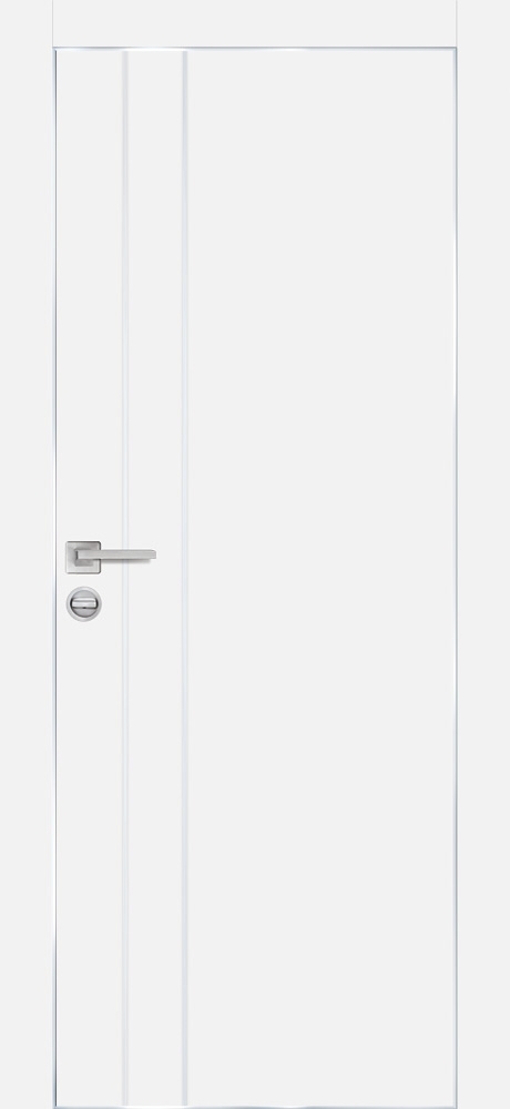 Межкомнатная дверь PX-14  AL кромка с 4-х ст. Белый матовый