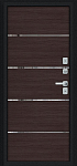 Дверь Браво Thermo Лайн/BChrome Букле черное/Wenge Melinga DIS007440 фото