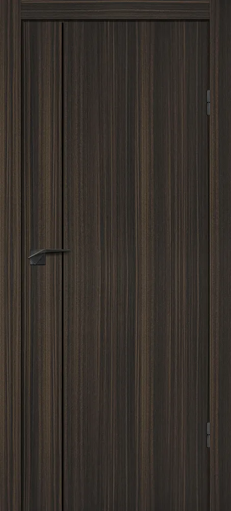 Межкомнатная дверь P-21 AL черный молдинг Эвкалипт африканский