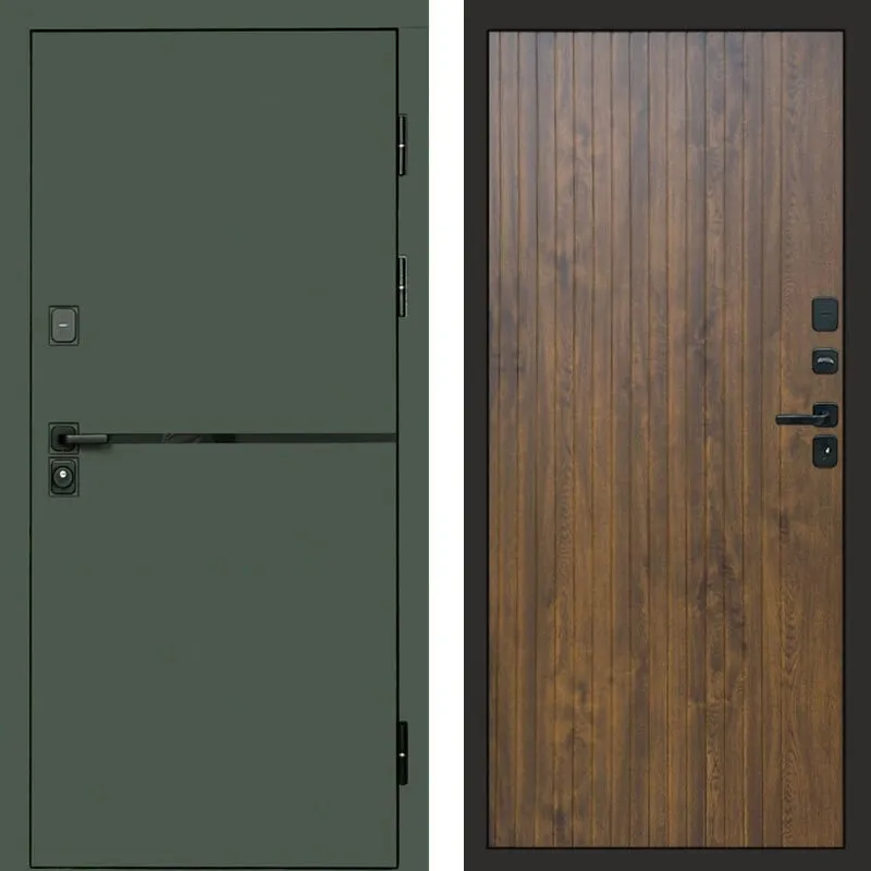 Дверь Термо-Доор Тренд Грин(черная фурнитура) (квартира) DIS007546